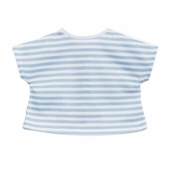 Ma Corolle Gestreept T-shirt Blauw, 36cm