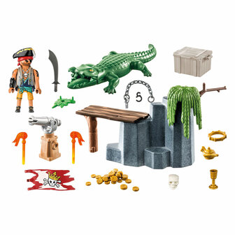 Playmobil Pirates Piraat met Alligator - 71473