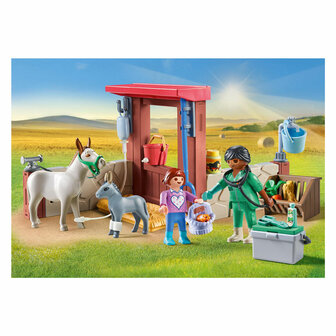 Playmobil Country Boerderij Dierenarts met de Ezels - 71471