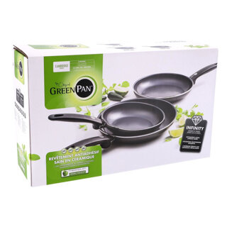 Greenpan Cambridge Black Koekenpan set 3 stuks  20 cm, 24 cm en 28 cm