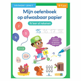 Oefenboek Afwasbaar Papier Ik Leer Al Rekenen (6-7 j.)