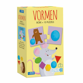 Puzzel2 - Boek Vormen met 10 Puzzels