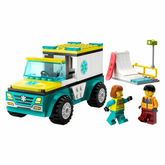 LEGO City 60403 Ambulance en Snowboarder