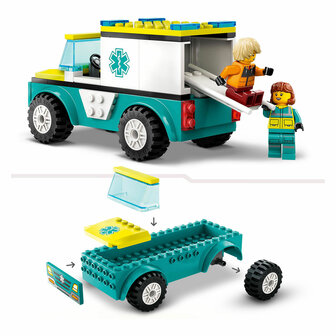 LEGO City 60403 Ambulance en Snowboarder