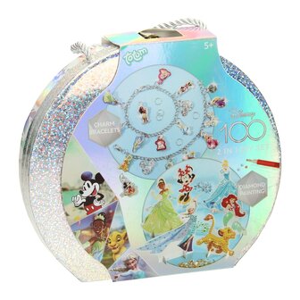 Disney 100 Knutselkoffer 2in1 - Armbanden Maken &amp; Diamond Painting