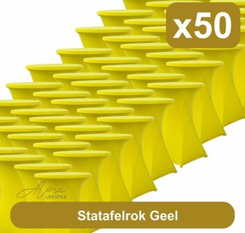 Statafelrok geel 80 cm per 50