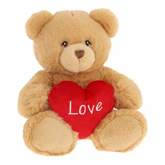 Keeleco Bear Brown Heart 20cm