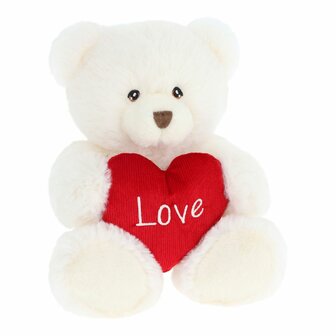 Keeleco Bear Cream Heart 25cm