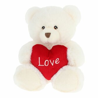 Keeleco Bear Cream Heart 30cm