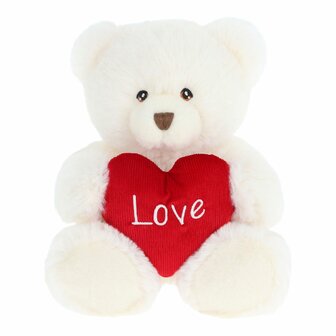 Keeleco Bear Cream Heart 20cm