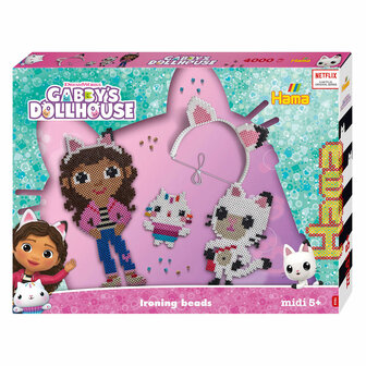 Hama Strijkkralenset Gift Box - Gabby&#039;s Poppenhuis, 4000st.