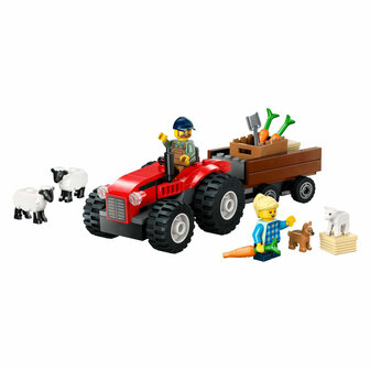 LEGO City 60461 Rode Tractor Met Aanhanger En Schapen