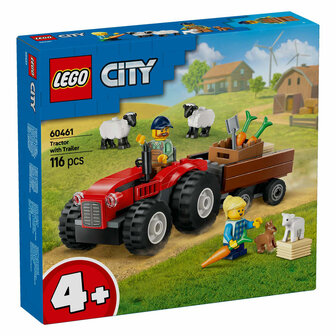 LEGO City 60461 Rode Tractor Met Aanhanger En Schapen