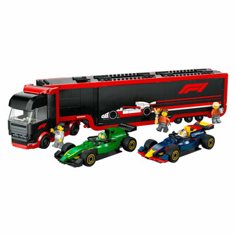 LEGO City 60445 F1 Truck Met Rb20 En Amr24 F1 Auto&#039;s