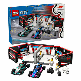 LEGO City 60444 F1 Garage met Mercedes-Amg En Alpine Auto&#039;s