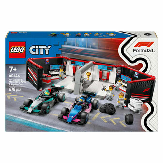 LEGO City 60444 F1 Garage met Mercedes-Amg En Alpine Auto&#039;s