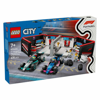 LEGO City 60444 F1 Garage met Mercedes-Amg En Alpine Auto&#039;s