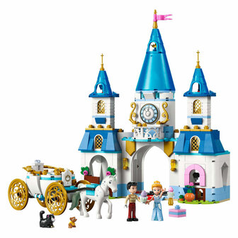 LEGO Disney Prinses 43275 Assepoesters Kasteel en Paardenkoets