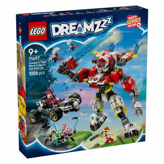 LEGO DREAMZzz 71497 Coopers Tijgermecha en Zero&#039;s Hot Rod Auto