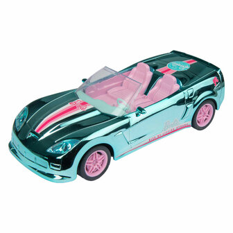 Barbie Mondo Motors RC Bestuurbare Auto - Droom Mini Auto Verchroomd Blauw 65 Jaar Jubileum Editie