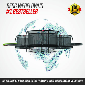 BERG trampoline Elite InGround 430 GrijsLevels + Safety Net Deluxe