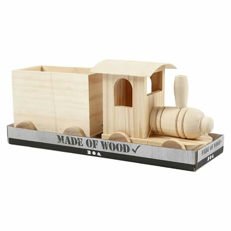 Houten Trein met Wagon