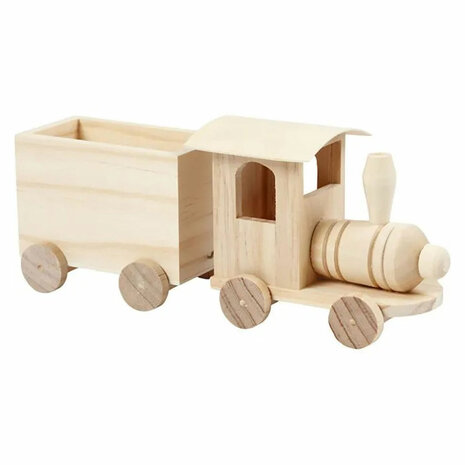 Houten Trein met Wagon