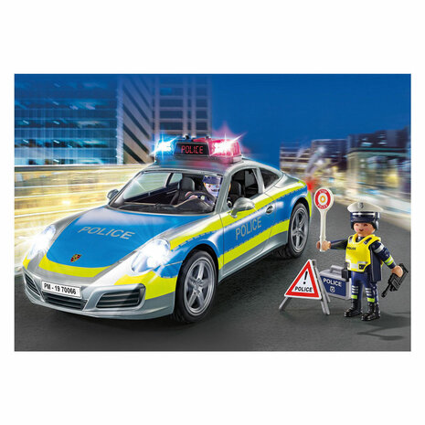 Playmobil Porsche 911 Carrera 4S Politie - Wit - 70066