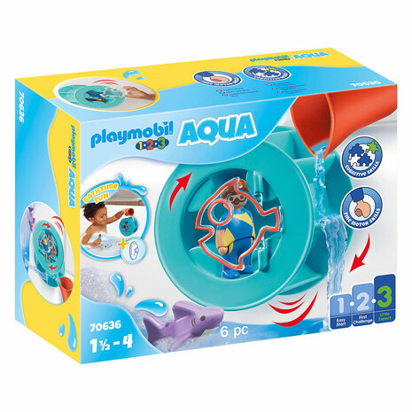 Playmobil 1.2.3. Waterwervelrad met Babyhaai - 70636