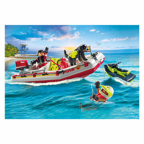 Playmobil Action Heroes Brandweerboot met Waterscooter - 71464