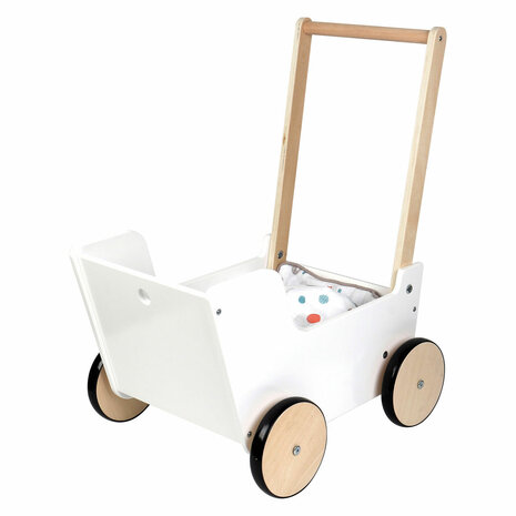 Small Foot - Houten Duwpoppenwagen Little Button