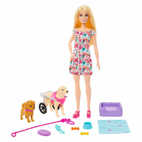 Barbie Modepop met Hondjes Speelset