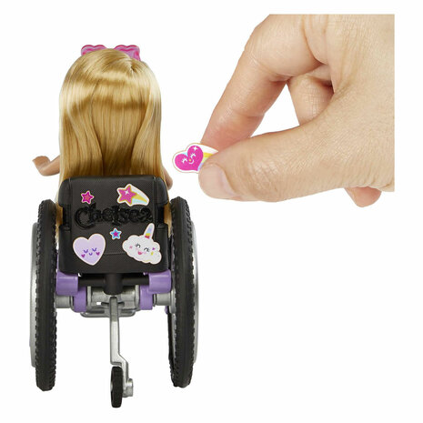 Barbie Chelsea Wheelchair Modepop - Blond