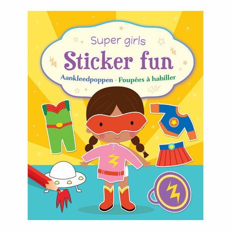 Super Girls Sticker Fun - Aankleedpoppen Stickerboek