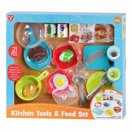 Play Keukenaccessoires en Speeleten Set, 21dlg.