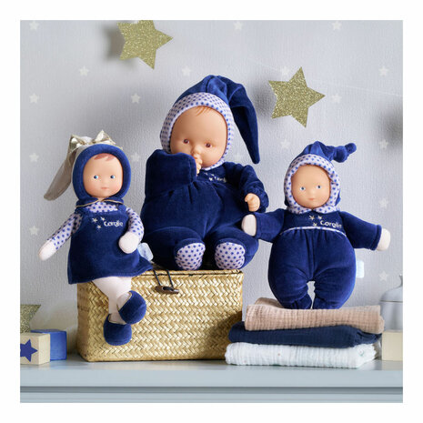 Corolle Mon Doudou Babidoux Navy Blue Starry Dreams Babypop, 20cm