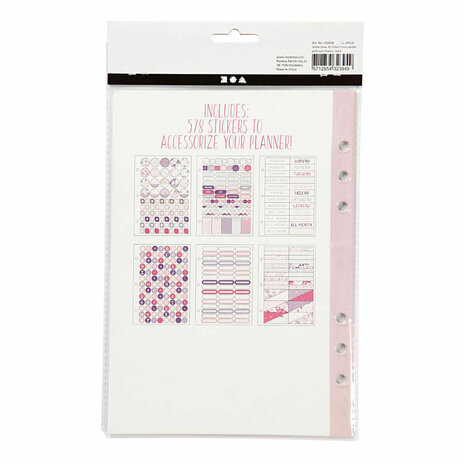 Stickerboek Bloemen A5 voor Planner, 578st.