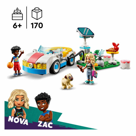 LEGO Friends 42609 Elektrische Auto en Oplaadpunt