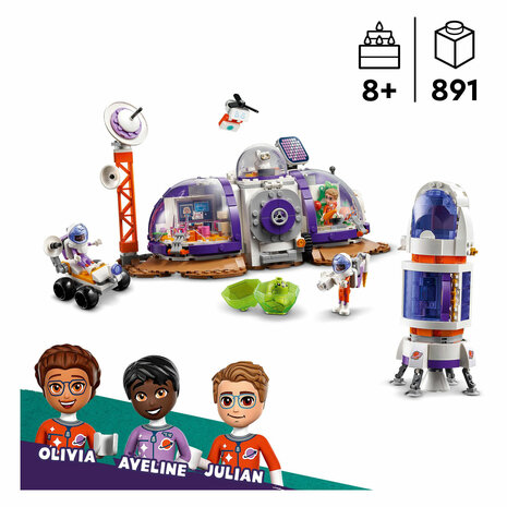 LEGO Friends 42605 Ruimtebasis op Mars en Raket