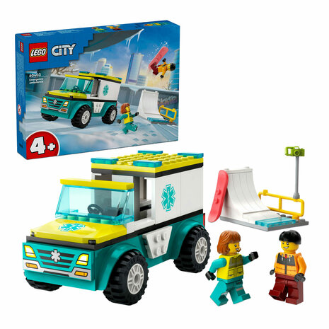 LEGO City 60403 Ambulance en Snowboarder