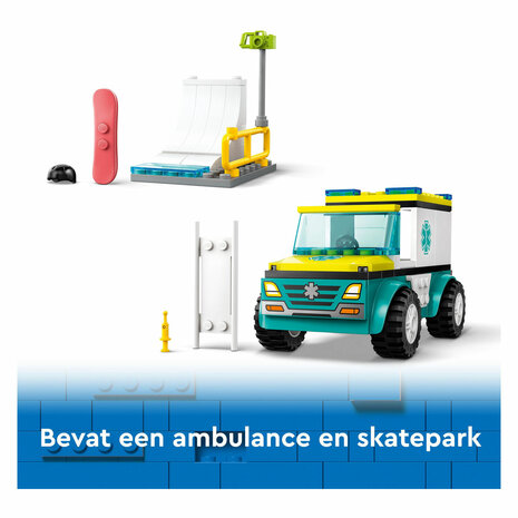 LEGO City 60403 Ambulance en Snowboarder