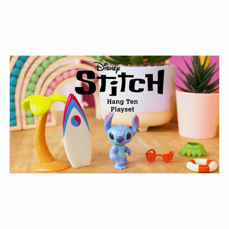 Stitch Speelfiguur met Surfplank Speelset, 5dlg.