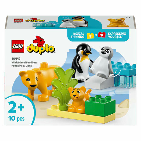 LEGO DUPLO Town 10442 Families Van Wilde Dieren: Pinguïns en Leeuwen