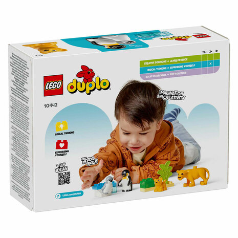 LEGO DUPLO Town 10442 Families Van Wilde Dieren: Pinguïns en Leeuwen