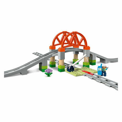 LEGO DUPLO Town 10426 Treinbrug en Rails Uitbreidingsset