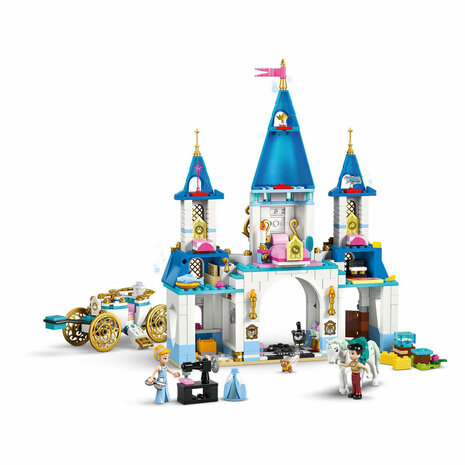 LEGO Disney Prinses 43275 Assepoesters Kasteel en Paardenkoets