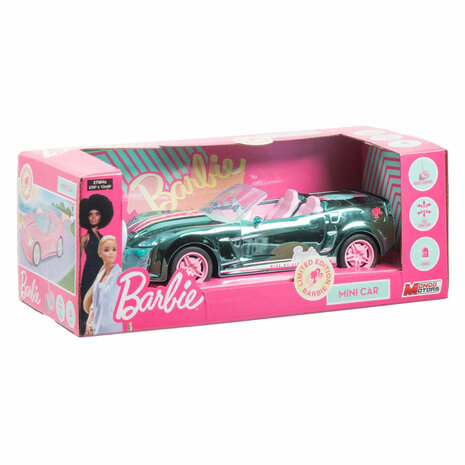 Barbie Mondo Motors RC Bestuurbare Auto - Droom Mini Auto Verchroomd Blauw 65 Jaar Jubileum Editie