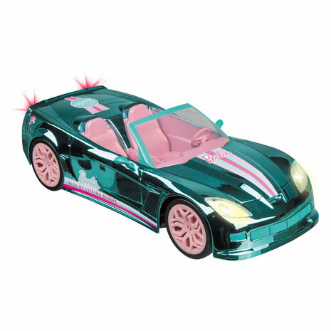 Barbie Mondo Motors RC Bestuurbare Auto - Verchroomd Blauw 65 Jaar Jubileum Editie