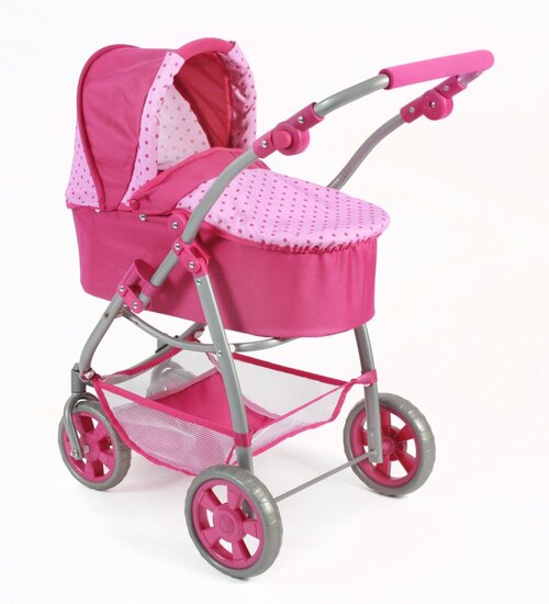 gedragen Uiterlijk wenselijk Bayer Chic Poppenwagen 2-in-1 (stippen roze) - Speelgoed de Betuwe