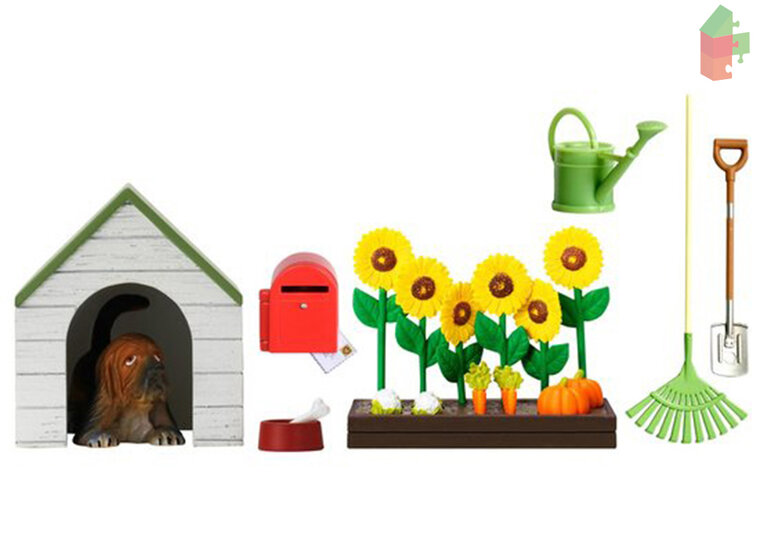 palm stad speer Lundby Smaland poppenhuis tuinset + hondenhok - Speelgoed de Betuwe